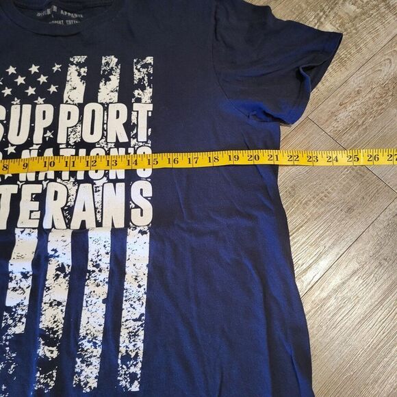 Defender Apparel Support Veterans Graphic Crew Neck Tee Shirt Mens Size Large - Picture 4 of 5